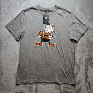 Nike T-Shirt Men's Gray Large Cotton NFL Cleveland Browns Elf